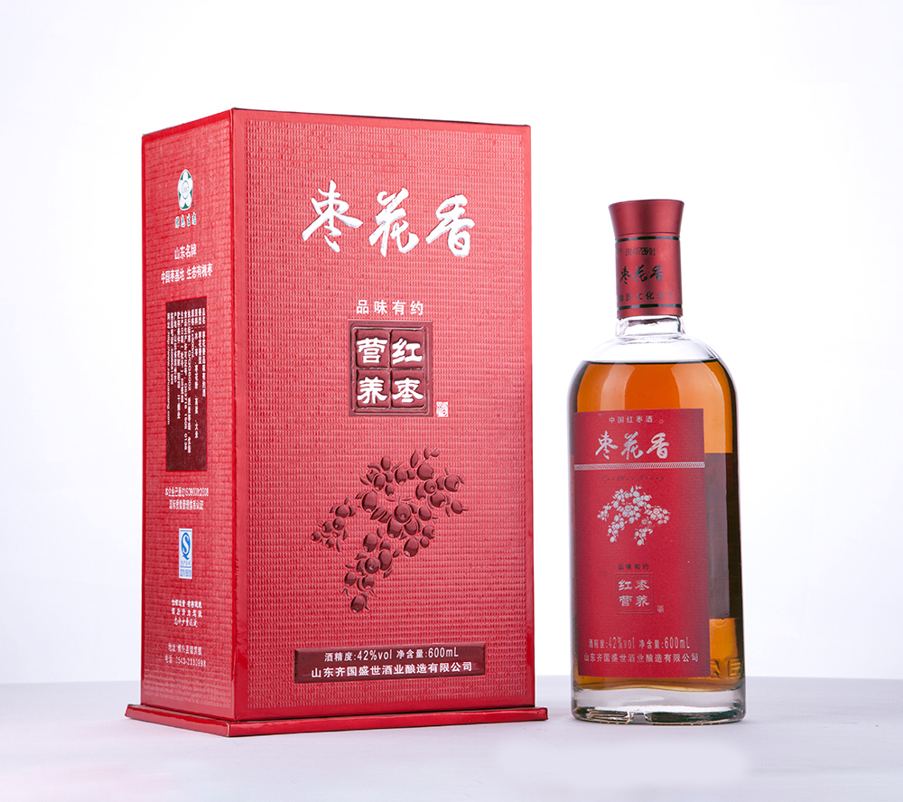 9、棗花香紅棗酒山東特產(chǎn)500ml42度